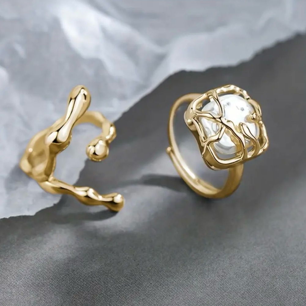2pcs Y2k Style Rings - Picture 4 of 4